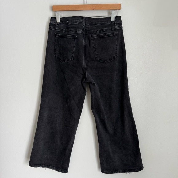 J. McLaughlin women’s aiko wide leg crop stretch high rise jeans black - Picture 2 of 7